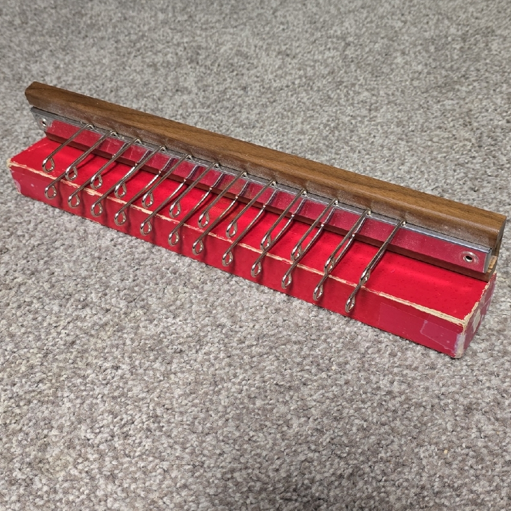 Hickok Wood and Metal Tie Rack